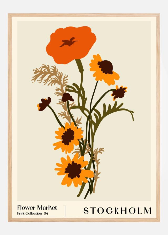 Flower Market. Stockholm Постер