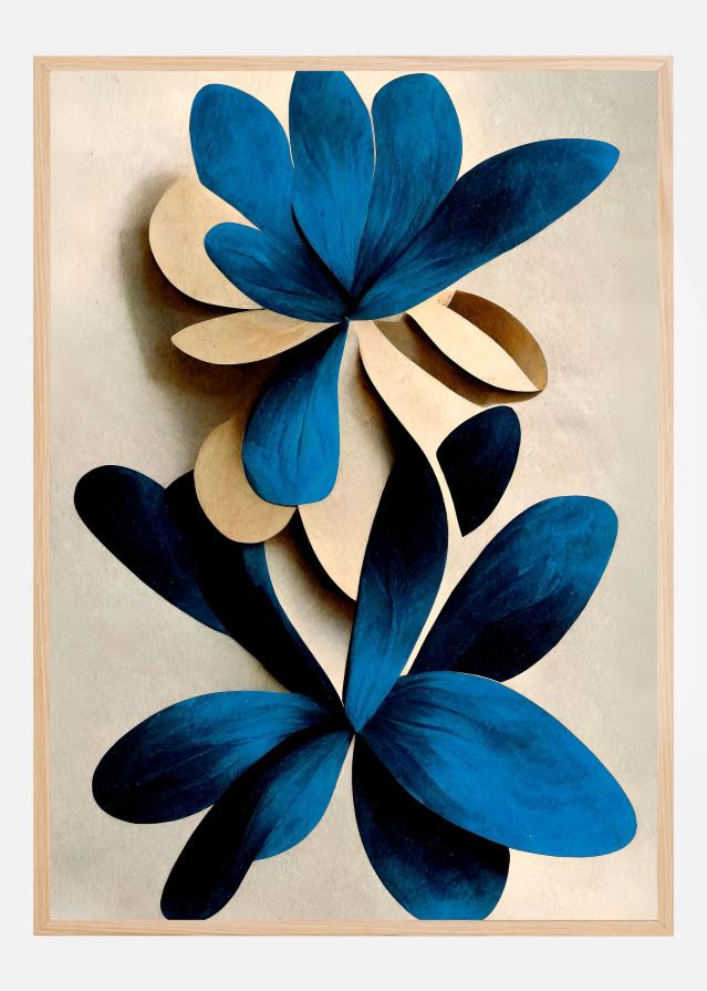 Blue Nymphaea Постер