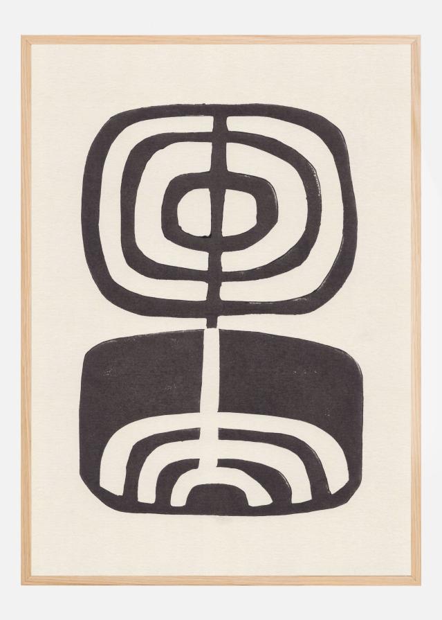 Modern Plant / Lino Print Постер