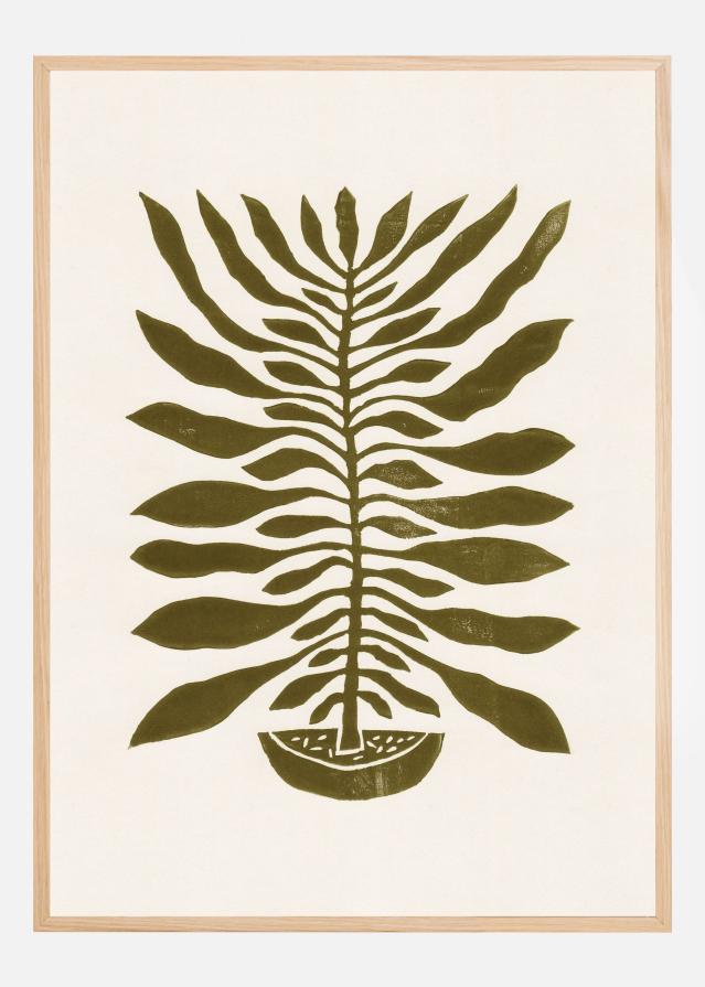 ne Hundred-Leaved Plant #22 / Lino Print Постер