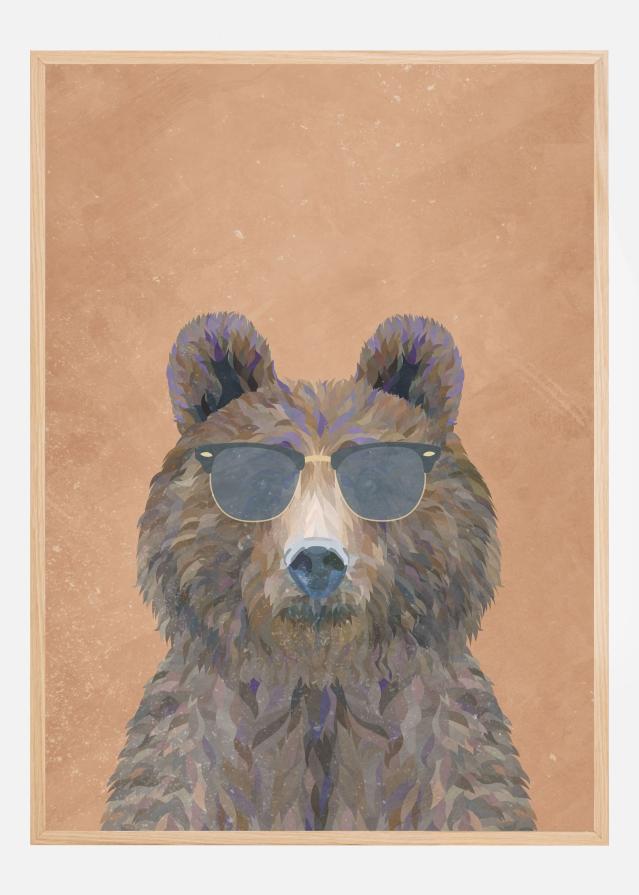 Cool Bear Portrait Постер