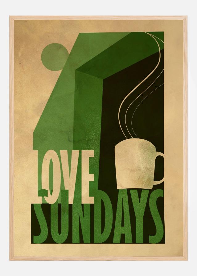 Love Sunday print Постер