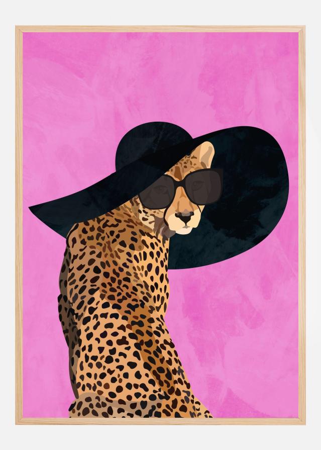 Cheetah Hat Pink Постер