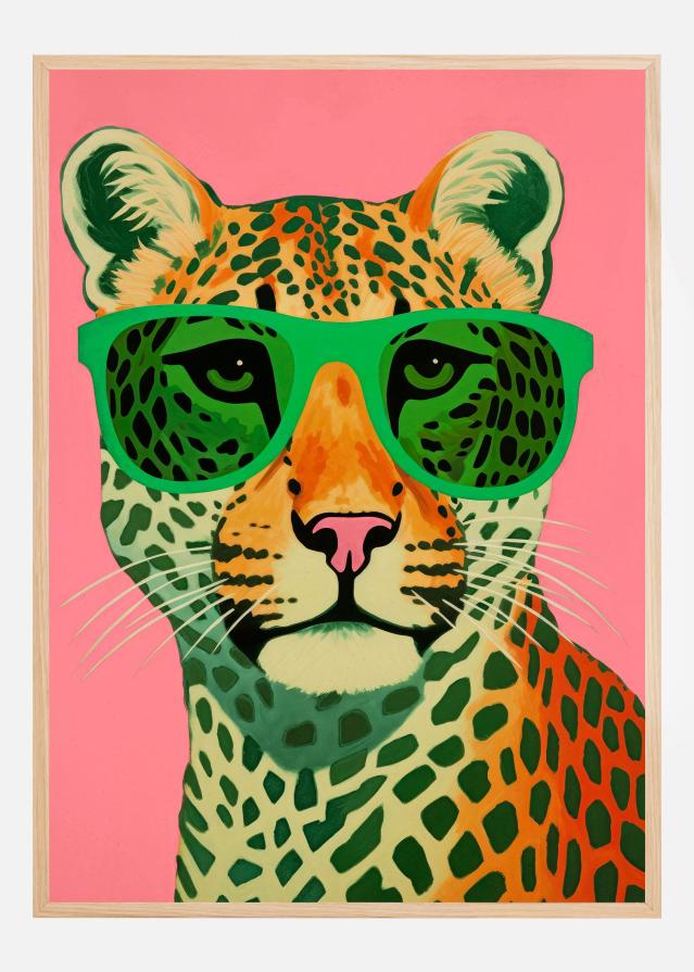 Leo With Glasses Постер