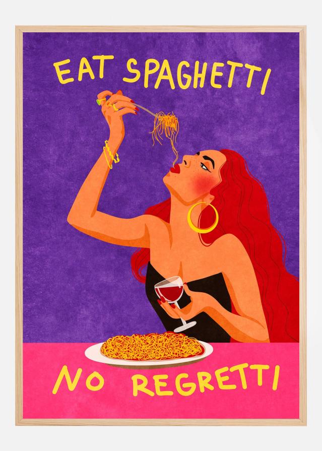 Eat spaghetti no regretti Постер