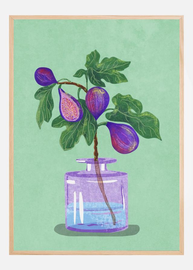 Figs Branch In Vase Постер