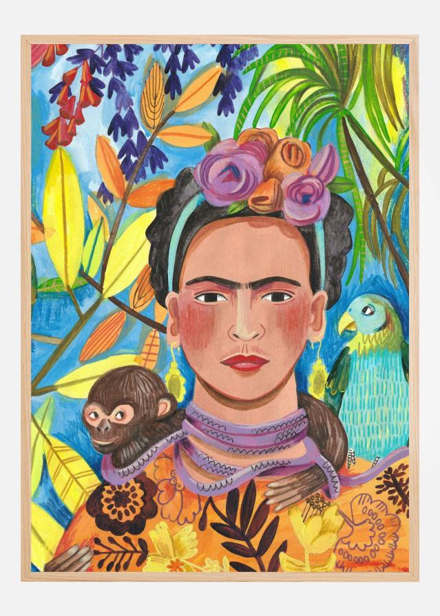 Frida and her parrots Постер