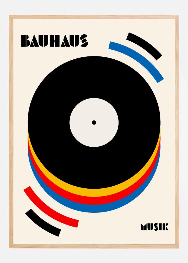 Bauhaus Musik Retro Illustration Постер