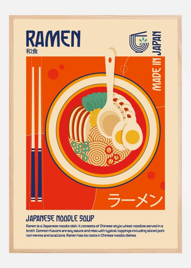 Ramen Japanese Food Print Постер