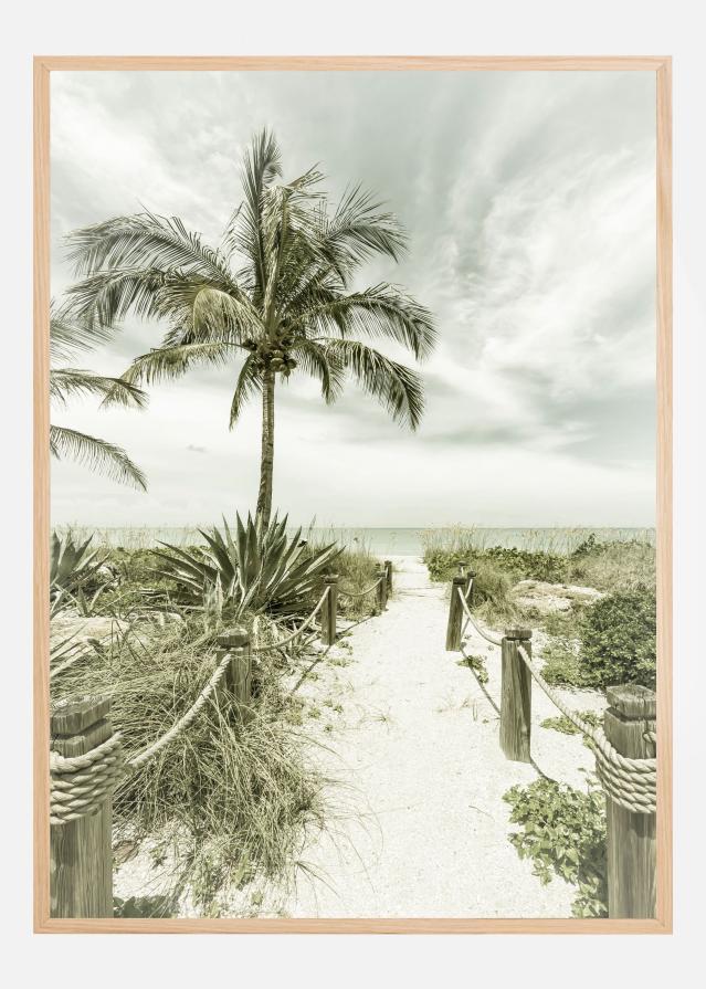 Vintage path to the beach Постер