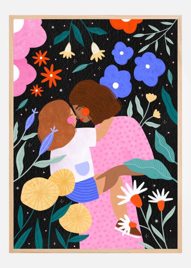 Mum and Daughter In Bloom Постер