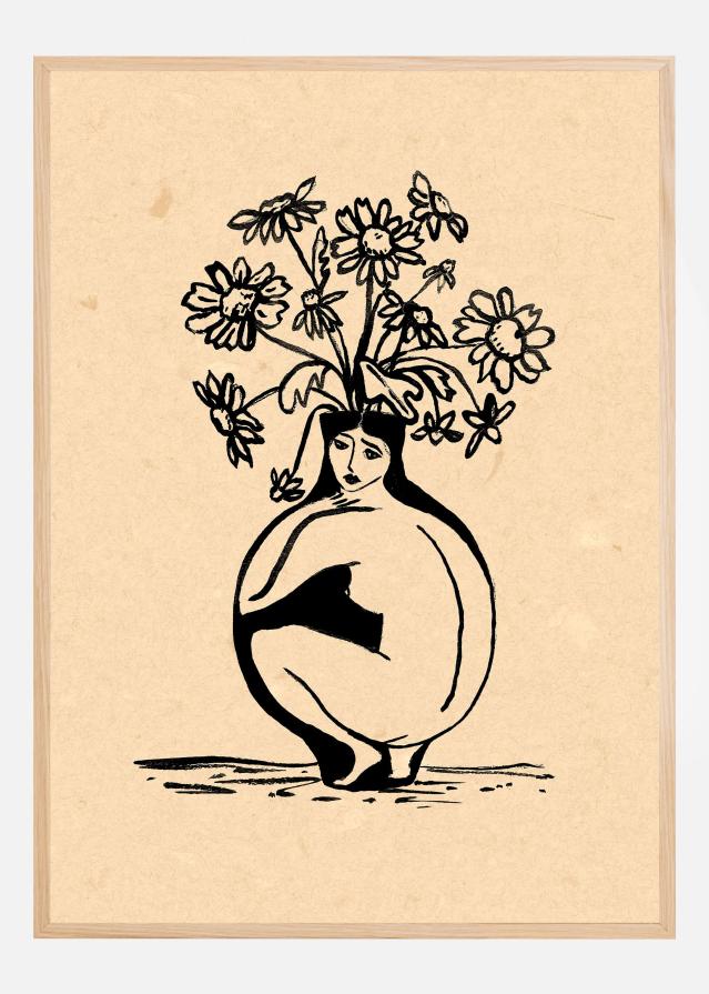 Woman in vase Постер