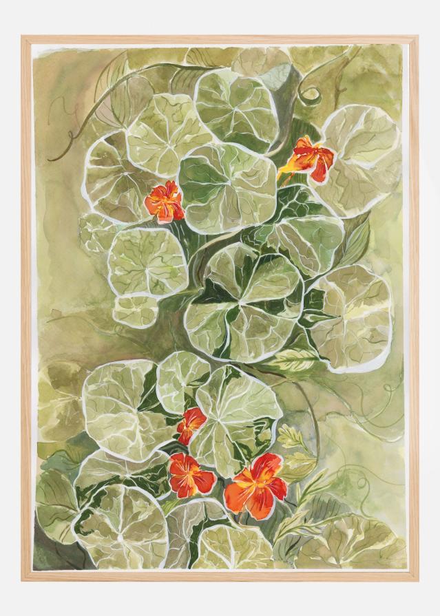 Nasturtium Tapestry Постер