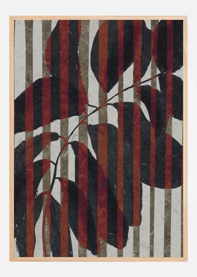 Plant And Stripes Постер