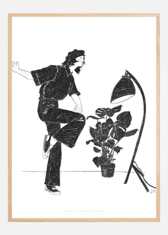 Jlr Dancingathome4 Blackandwhite Copy Постер