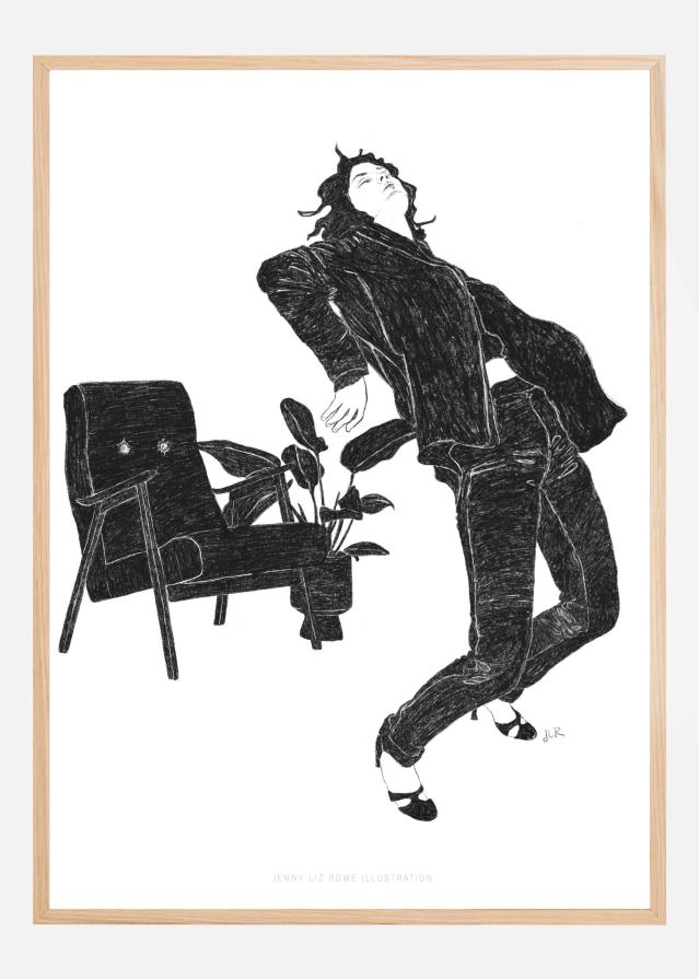 Jlr Dancingathome6 Blackandwhite Copy Постер