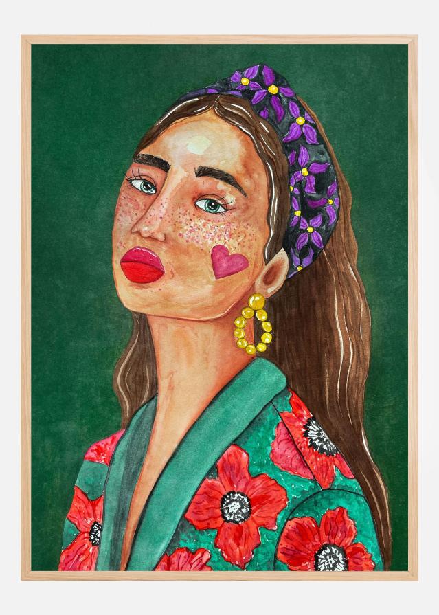 Girl with Hairband Постер