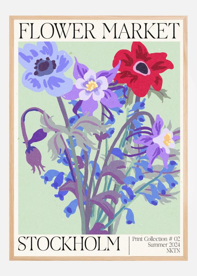 Stockholm Flower Market Постер