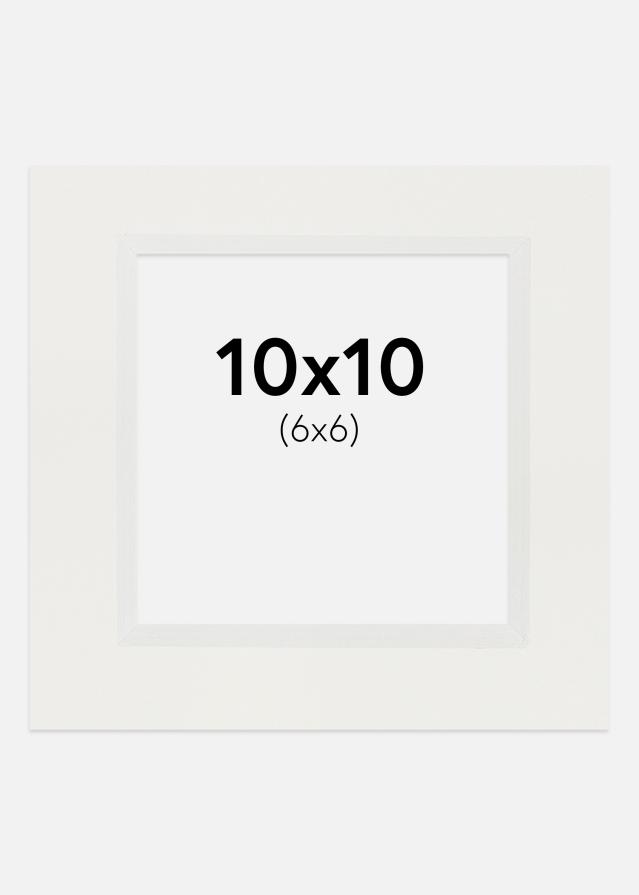 Паспарту бяло 3 mm Бяло ядро 10x10 cm (6x6)