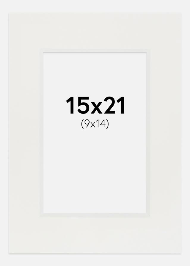 Паспарту бяло 3 mm Бяло ядро 15x21 cm (9x14)