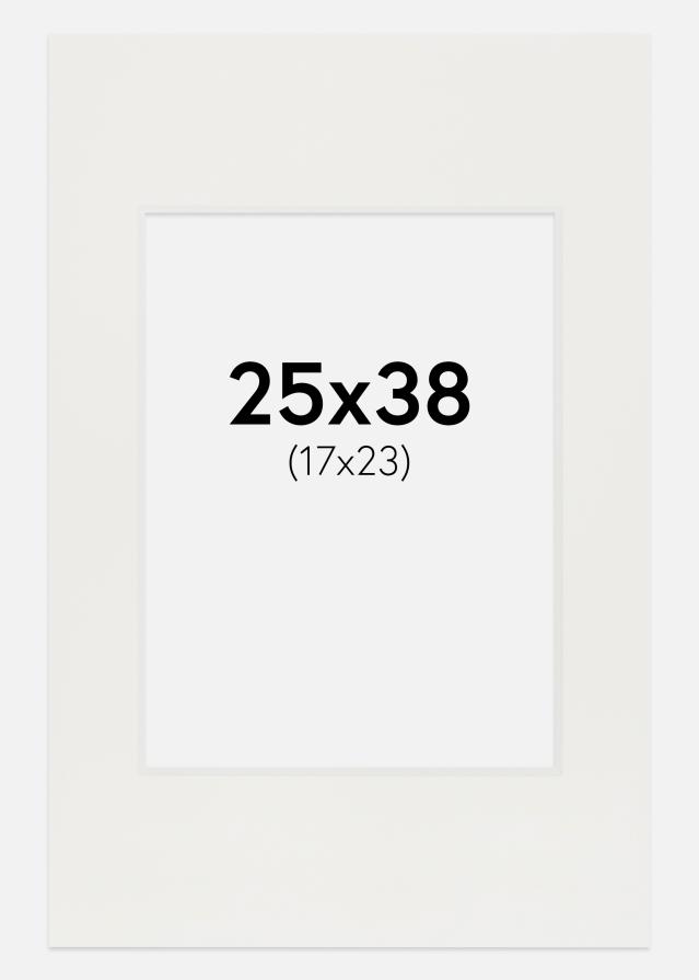 Паспарту бяло 3 mm Бяло ядро 25x38 cm (17x23)