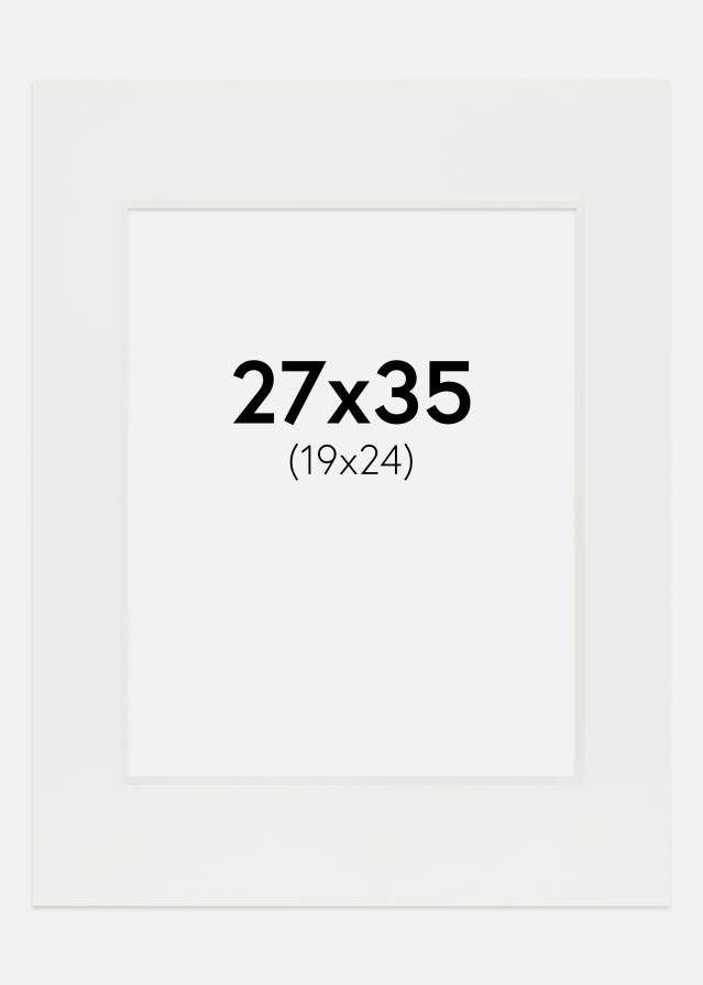 Паспарту бяло 3 mm Бяло ядро 27x35 cm (19x24)