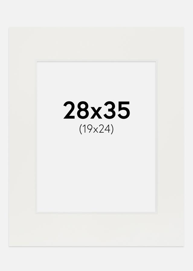 Паспарту бяло 3 mm Бяло ядро 28x35 cm (19x24)