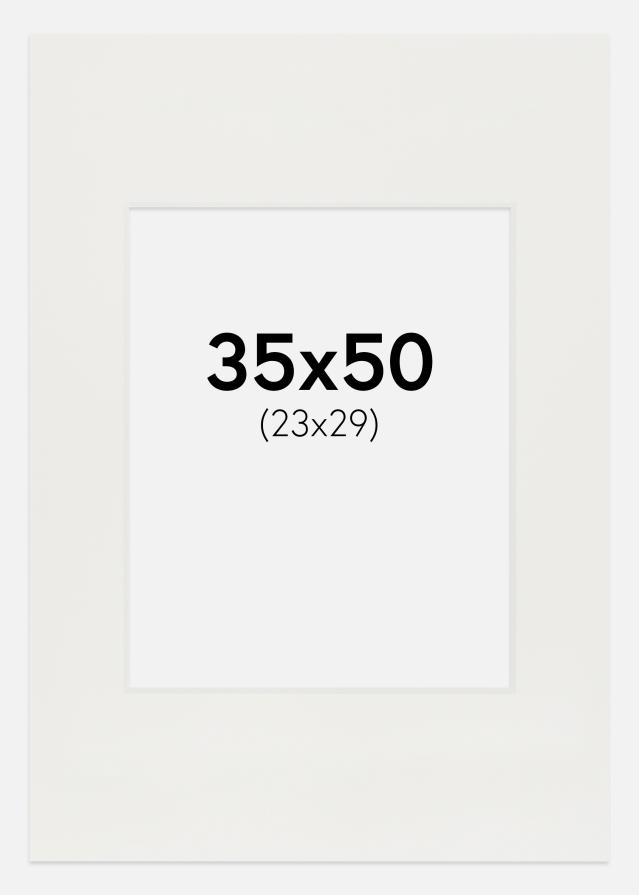 Паспарту бяло 3 mm Бяло ядро 35x50 cm (23x29)