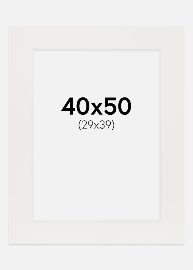 Паспарту бяло 3 mm Бяло ядро 40x50 cm (29x39)