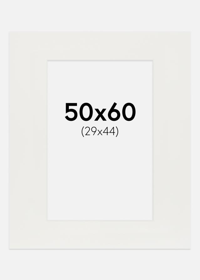 Паспарту бяло 3 mm Бяло ядро 50x60 cm (29x44)