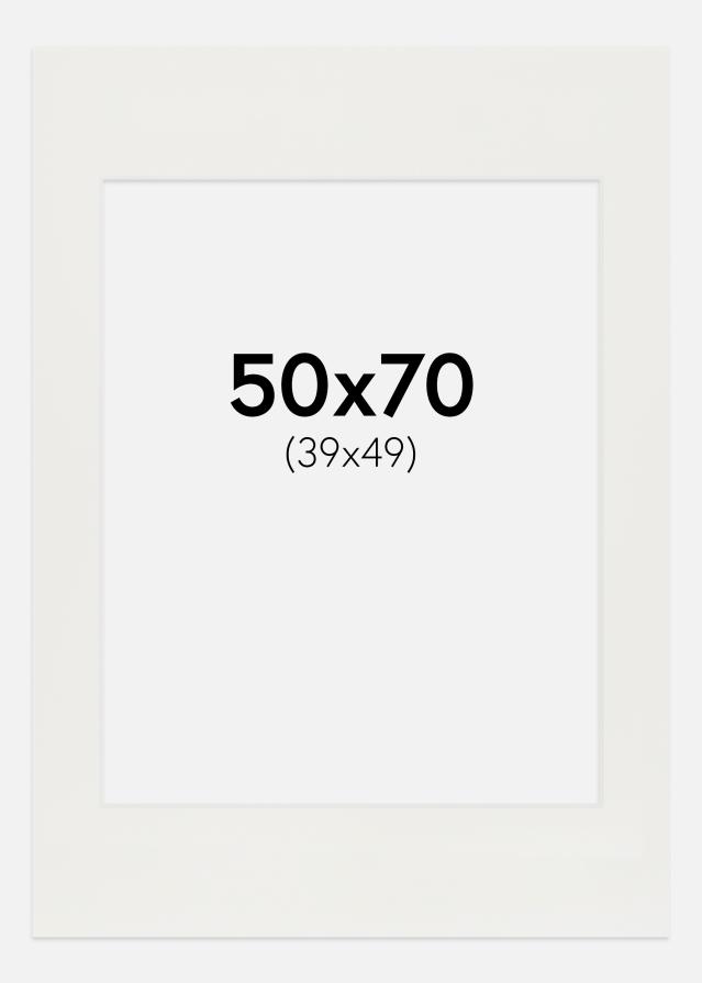 Паспарту бяло 3 mm Бяло ядро 50x70 cm (39x49)