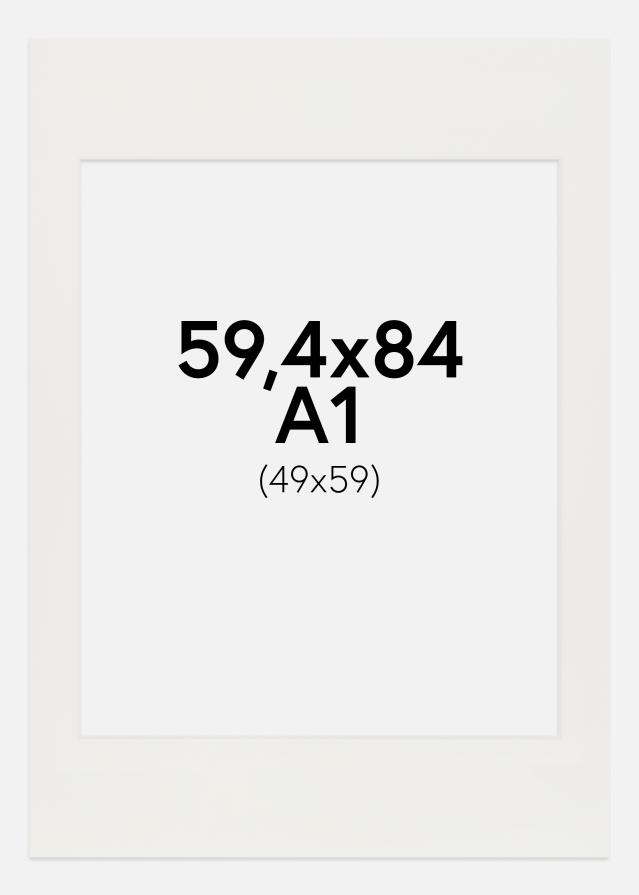 Паспарту бяло 3 mm Бяло ядро 59,4x84 cm (49x59)