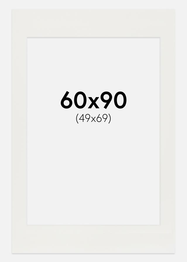 Паспарту бяло 3 mm Бяло ядро 60x90 cm (49x69)