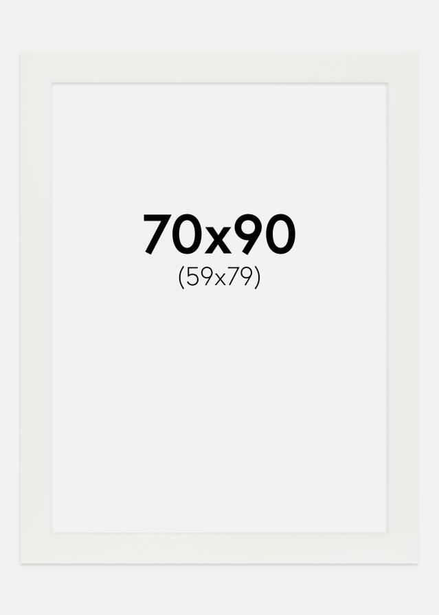 Паспарту бяло 3 mm Бяло ядро 70x90 cm (59x79)