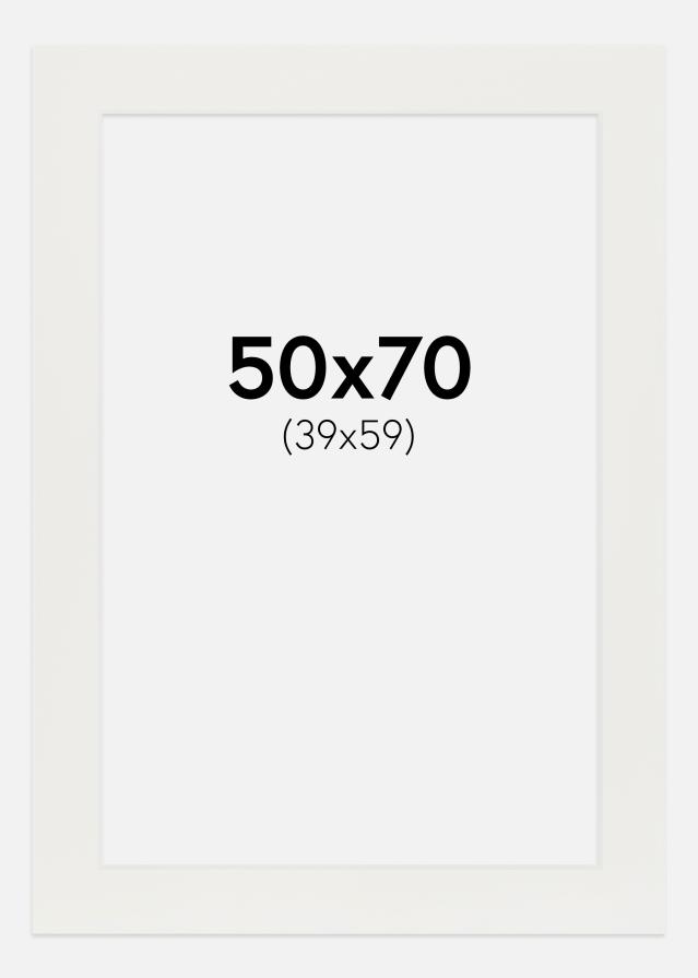 Паспарту бяло 3 mm Бяло ядро 50x70 cm (39x59)