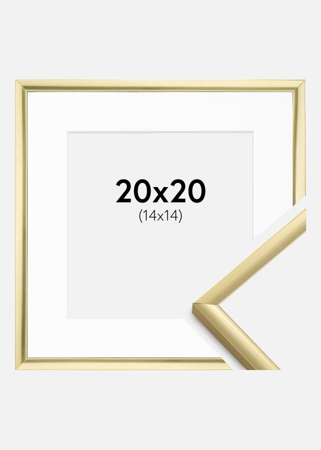 Рамка New Lifestyle злато 20x20 cm - Паспарту Бяло 15x15 cm