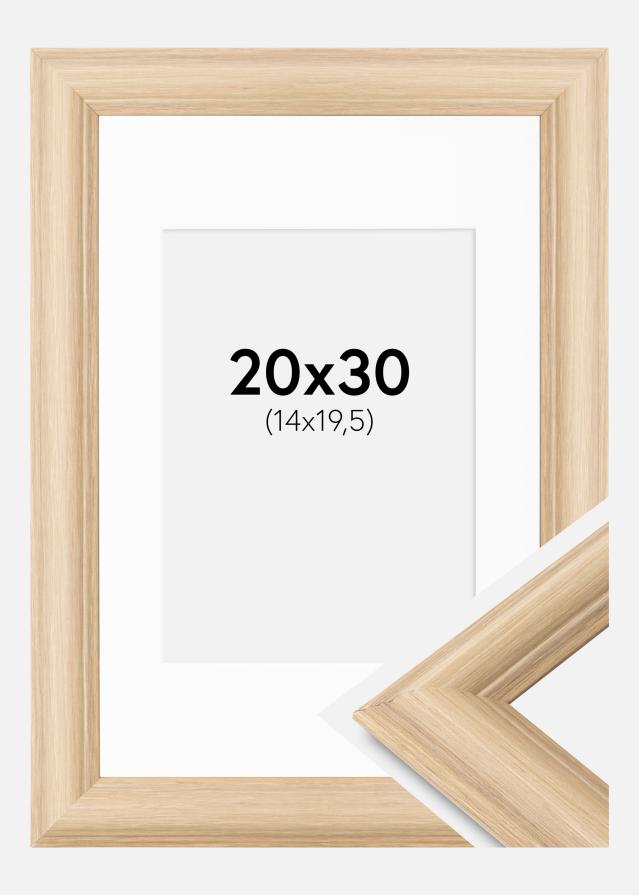 Рамка Västkusten Дъб 20x30 cm - Паспарту бяло 15x21 cm (A5)