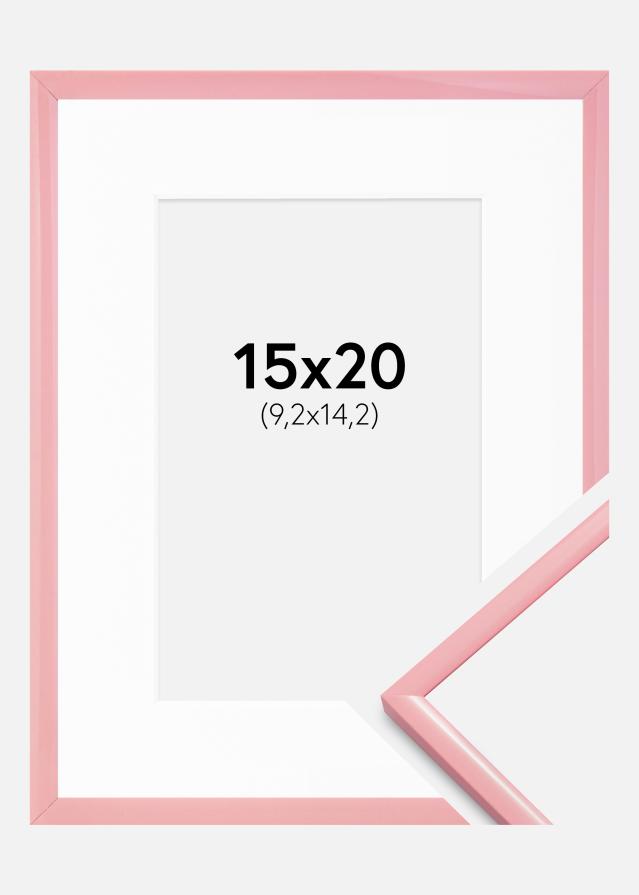 Рамка New Lifestyle Розова 15x20 cm - Паспарту Бяло 4x6 inches