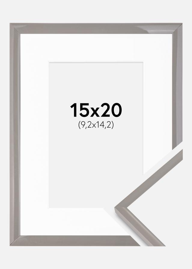 Рамка New Lifestyle Земно сиво 15x20 cm - Паспарту Бяло 4x6 inches