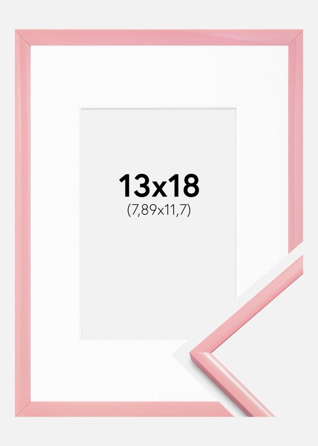Рамка New Lifestyle Розова 13x18 cm - Паспарту Бяло 3.5x5 inches