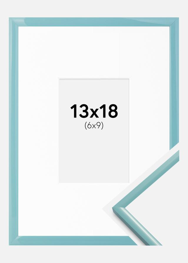 Рамка New Lifestyle Тюркоаз 13x18 cm - Паспарту Бяло 7x10 cm