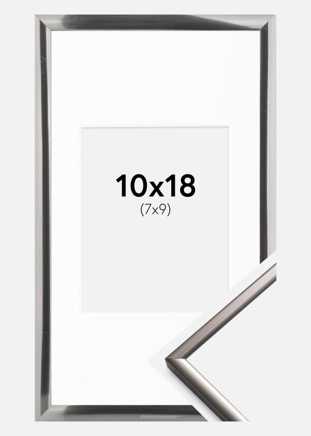 Рамка New Lifestyle Steel 10x18 cm - Паспарту Бяло 8x10 cm