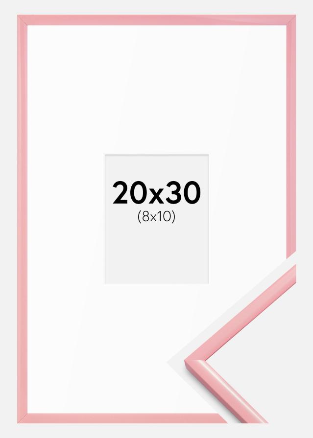 Рамка New Lifestyle Розова 20x30 cm - Паспарту Бяло 9x11 cm