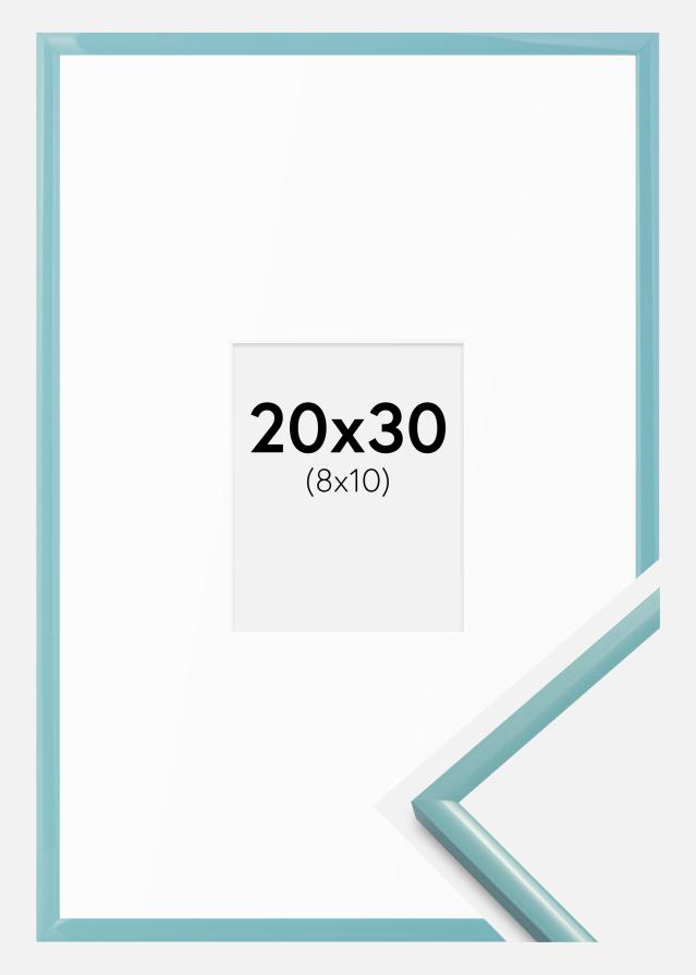 Рамка New Lifestyle Тюркоаз 20x30 cm - Паспарту Бяло 9x11 cm