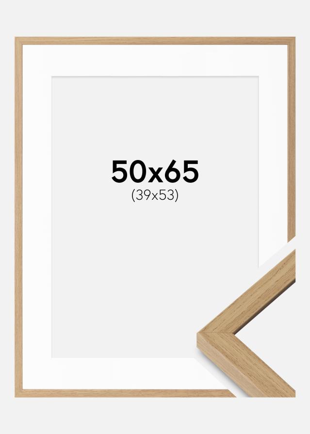Рамка Дъб Ares Естествен 50x65 cm - Паспарту Бяло 40x54 cm