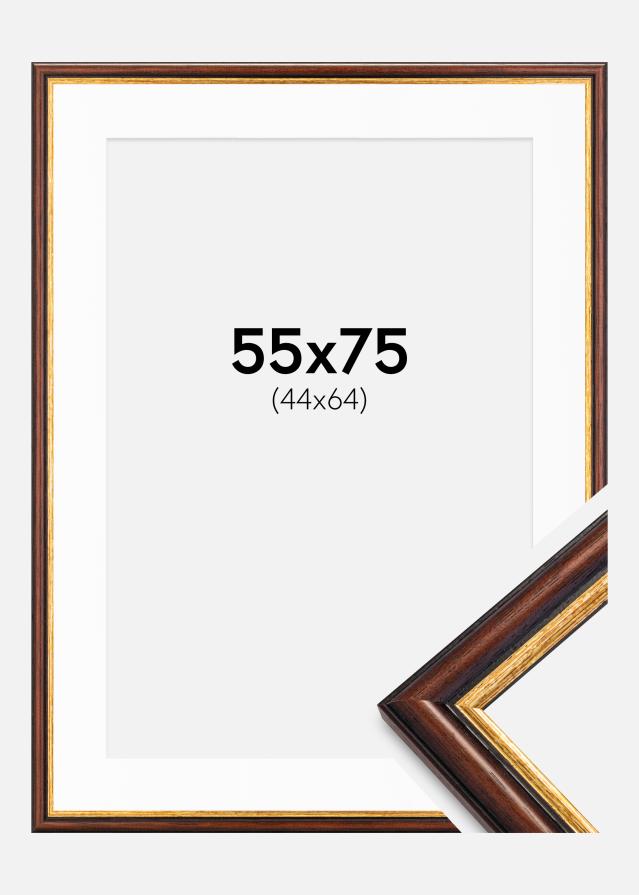 Рамка Siljan кафяво 55x75 cm - Паспарту Бяло 45x65 cm
