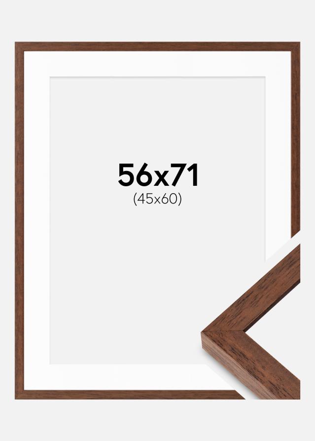 Рамка Hermes Teak 56x71 cm - Паспарту Бяло 46x61 cm