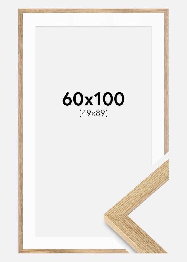 Рамка Selection Дъб 60x100 cm - Паспарту Бяло 50x90 cm