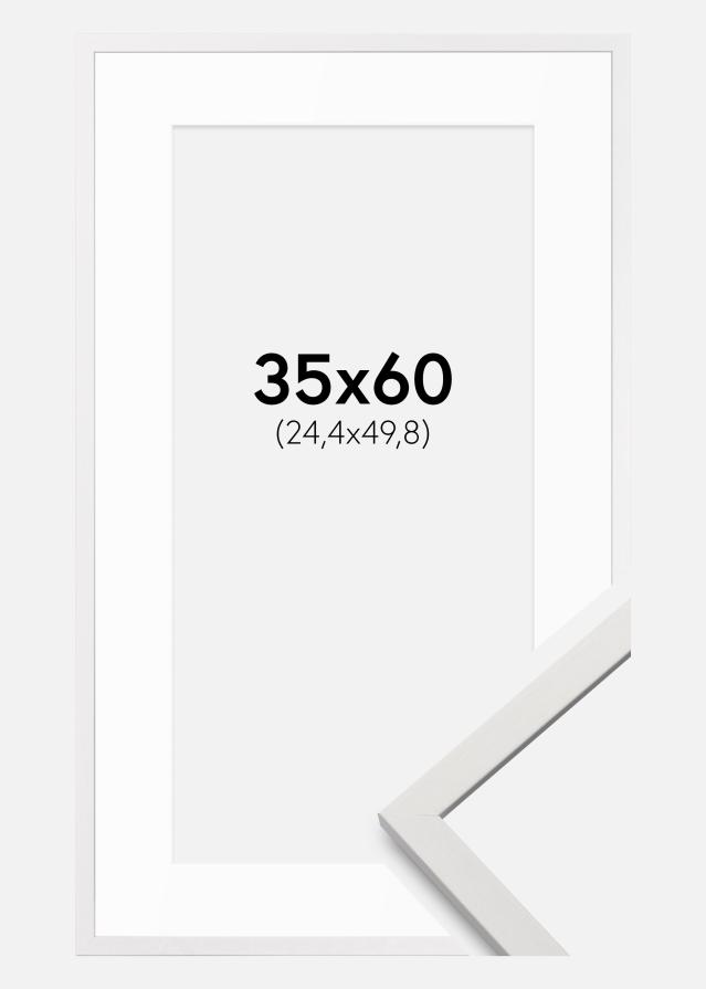Рамка Edsbyn Бяло 35x60 cm - Паспарту Бяло 10x20 inches