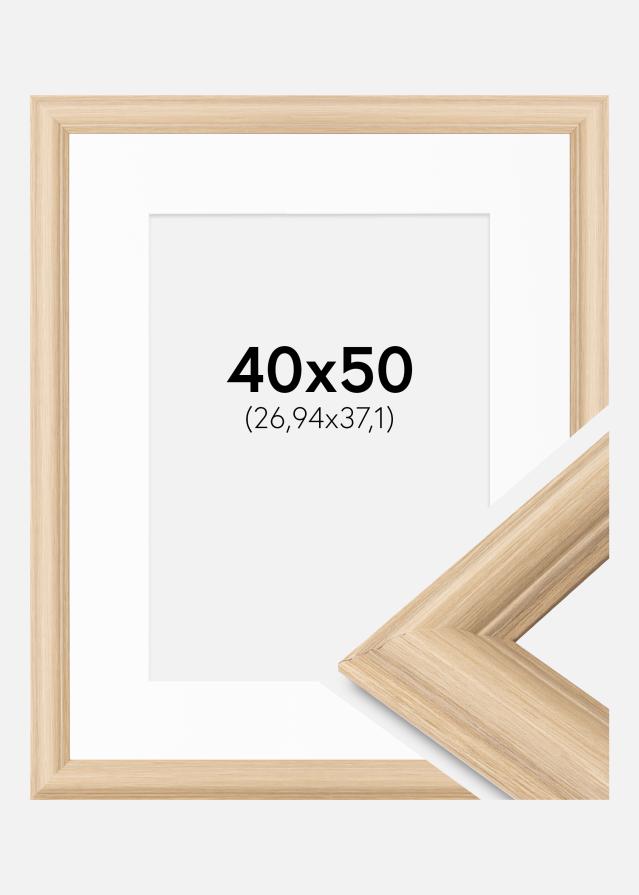 Рамка Västkusten Дъб 40x50 cm - Паспарту Бяло 11x15 inches